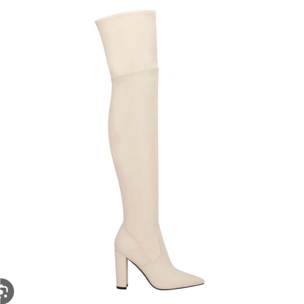 Marc Fisher Cream Over-the-Knee Boots